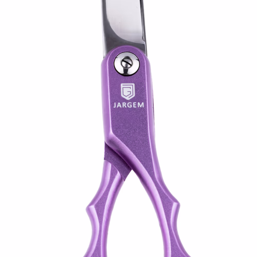 Prave makaze za pse 6.5 – Asian Style , ljubičasta boja - Image 5