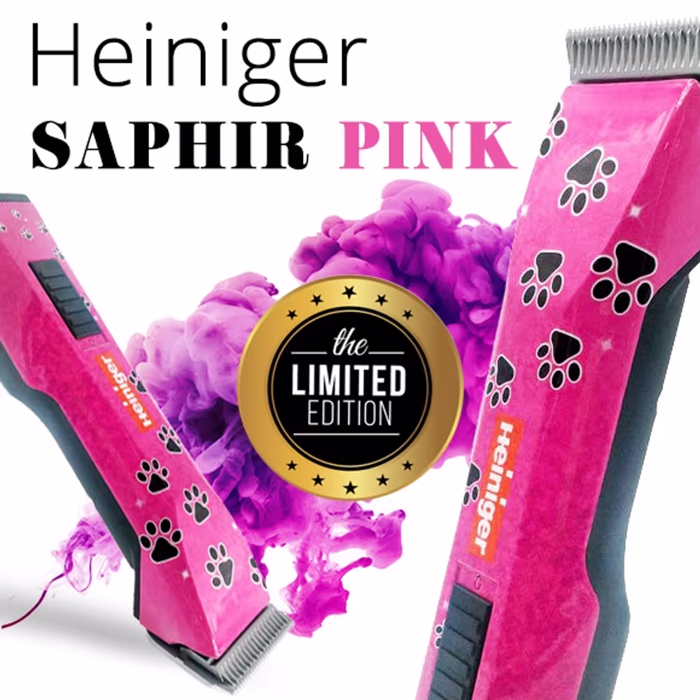Heiniger Saphir pink sa šapicama, profesionalna mašina za šišanje pasa - Image 4