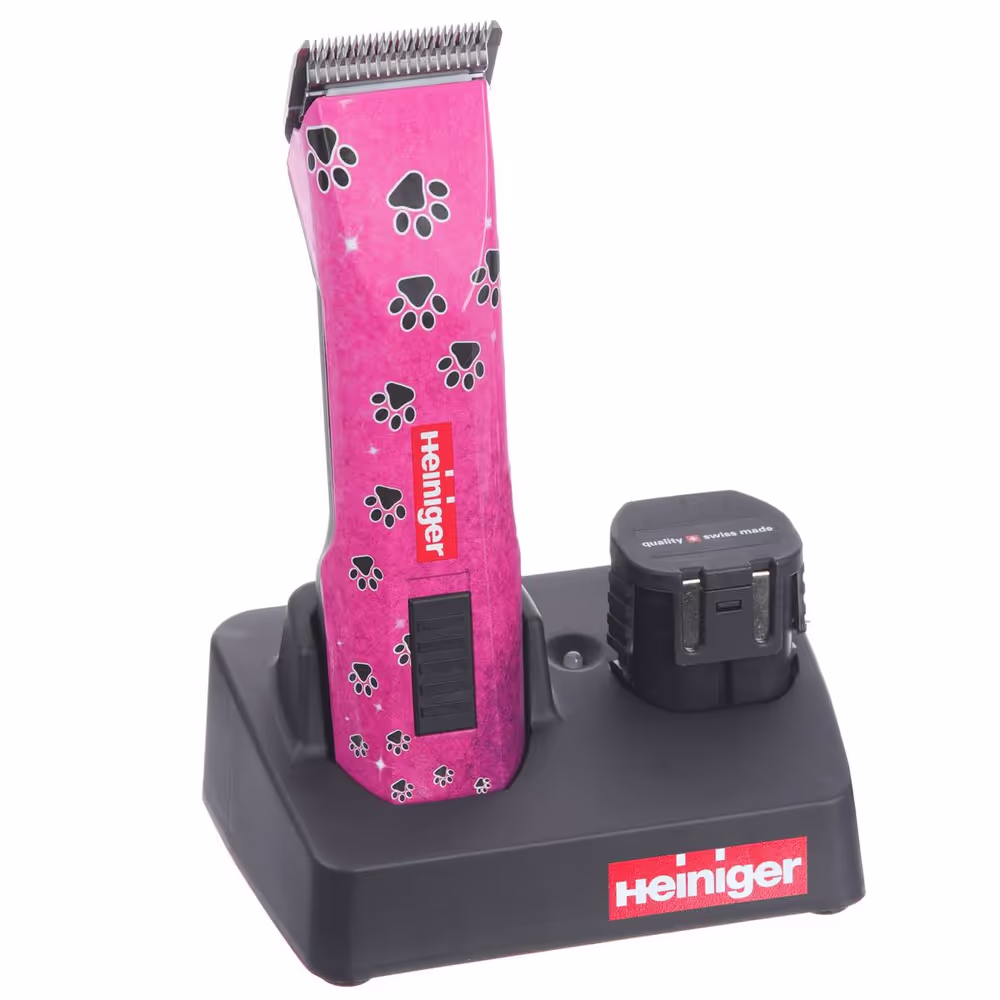 Heiniger Saphir pink sa šapicama, profesionalna mašina za šišanje pasa