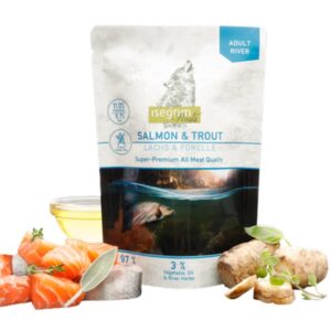 Isegrim Sosic za pse AD losos i pastrmka 410g