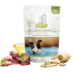 Isegrim Adult Field sosić za pse – pačetina i srca 410g