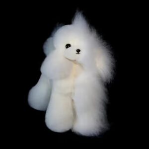 Mr. Jiang Teddy Full Body Coat – bela dlaka za lutku za vežbanje groominga